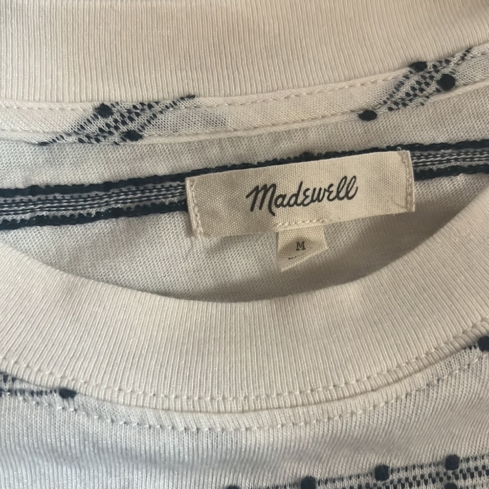 MADEWELL Everyday crop jacquard stripe EUC - Picture 6 of 6